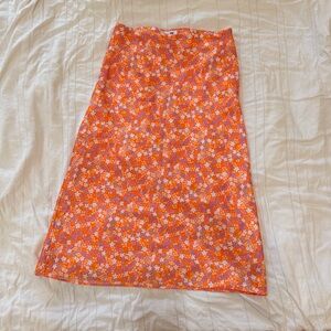 Floral Orange Women's Skirt